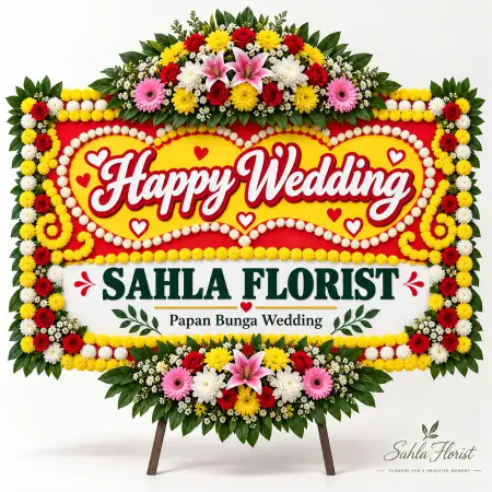Papan Bunga Pernikahan Flores Timur