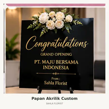 Papan Bunga Akrilik Flores Timur